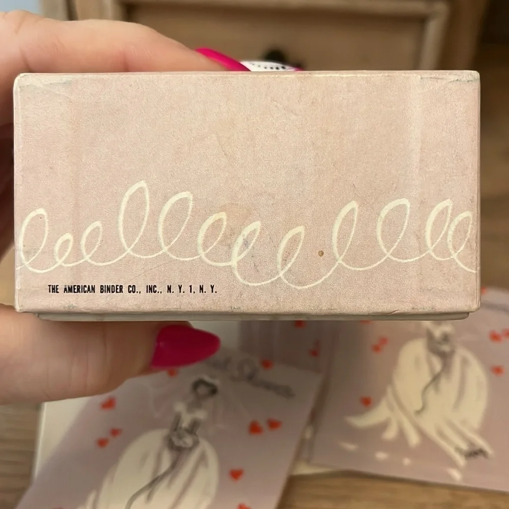 Box of Vintage Bridal Shower Invitations Rosalie Studio Five Bride 1953